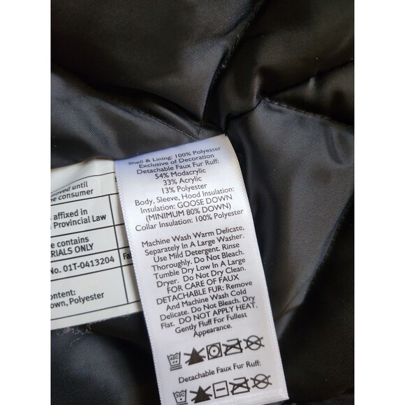 Eddie Bauer EB600 Goose Down Stadium Coat Womens Medium Black Winter Outdoors - Picture 10 of 10